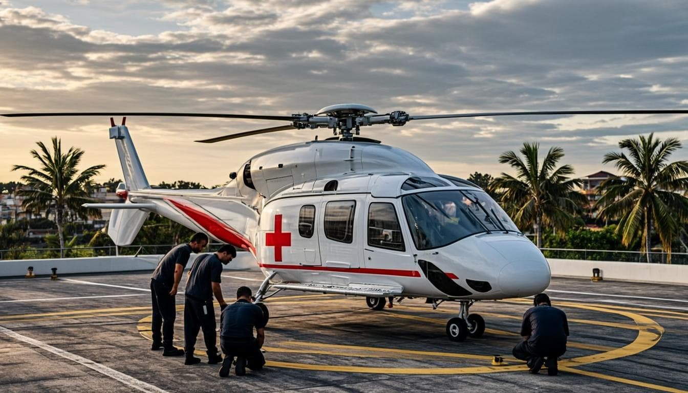 Hélicoptère sanitaire CHU Walii